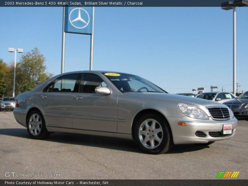 Brilliant Silver Metallic / Charcoal 2003 Mercedes-Benz S 430 4Matic Sedan