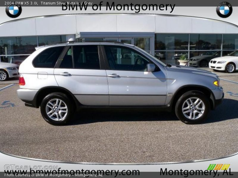 Titanium Silver Metallic / Grey 2004 BMW X5 3.0i