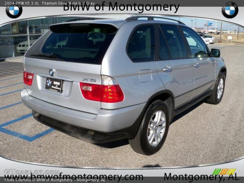 Titanium Silver Metallic / Grey 2004 BMW X5 3.0i