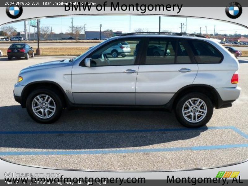 Titanium Silver Metallic / Grey 2004 BMW X5 3.0i