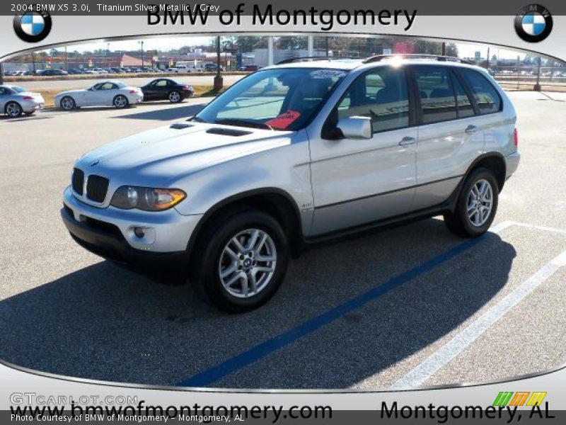 Titanium Silver Metallic / Grey 2004 BMW X5 3.0i