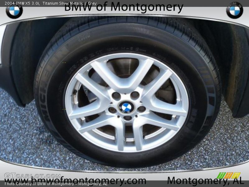 Titanium Silver Metallic / Grey 2004 BMW X5 3.0i