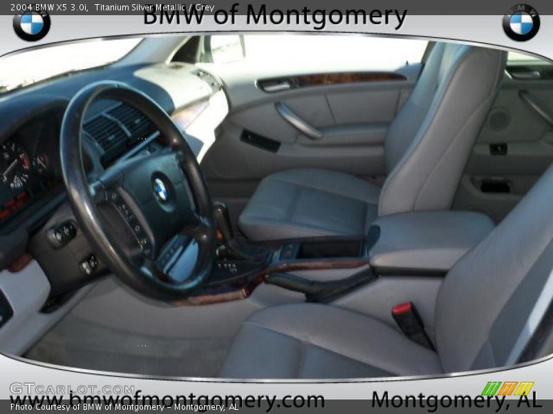 Titanium Silver Metallic / Grey 2004 BMW X5 3.0i