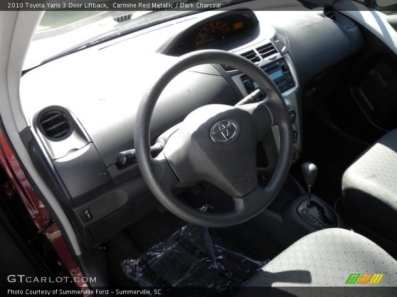 Carmine Red Metallic / Dark Charcoal 2010 Toyota Yaris 3 Door Liftback