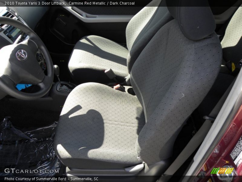 Carmine Red Metallic / Dark Charcoal 2010 Toyota Yaris 3 Door Liftback