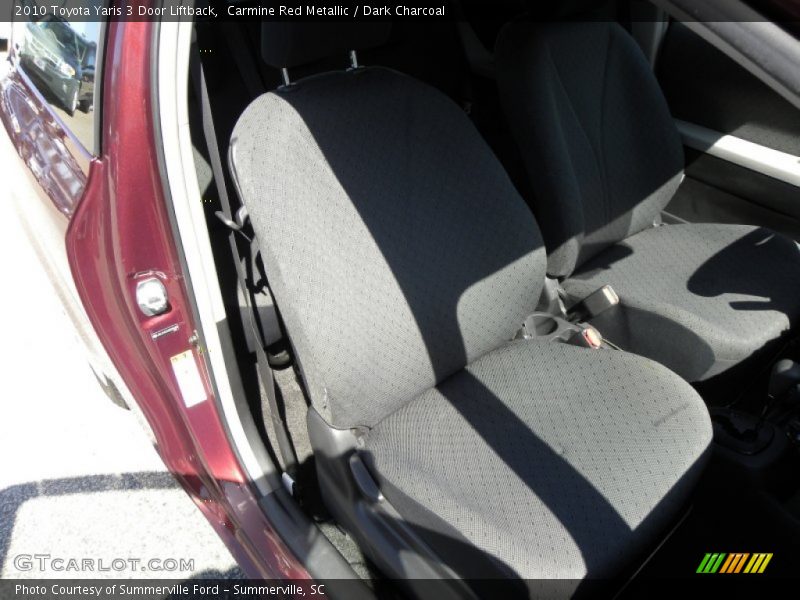Carmine Red Metallic / Dark Charcoal 2010 Toyota Yaris 3 Door Liftback