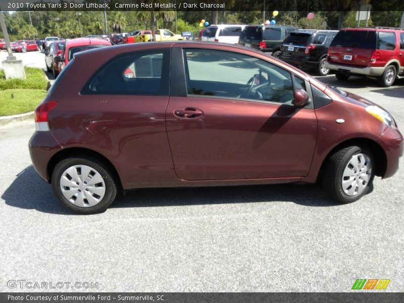 Carmine Red Metallic / Dark Charcoal 2010 Toyota Yaris 3 Door Liftback