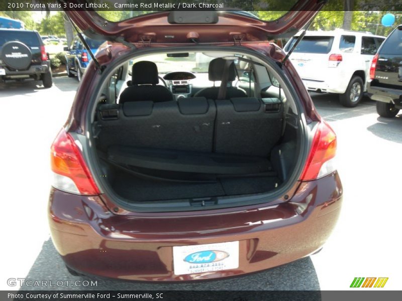 Carmine Red Metallic / Dark Charcoal 2010 Toyota Yaris 3 Door Liftback