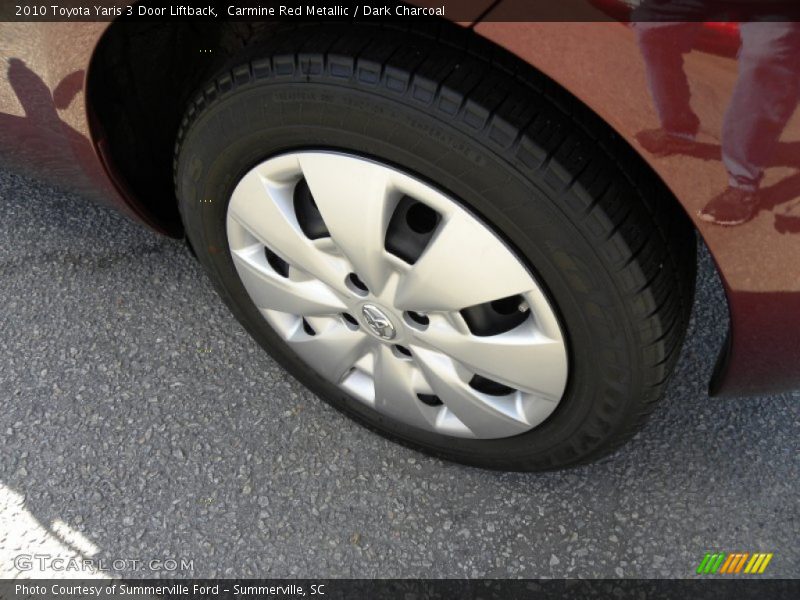 Carmine Red Metallic / Dark Charcoal 2010 Toyota Yaris 3 Door Liftback