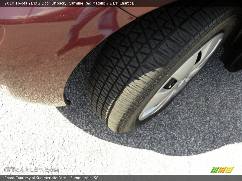 Carmine Red Metallic / Dark Charcoal 2010 Toyota Yaris 3 Door Liftback