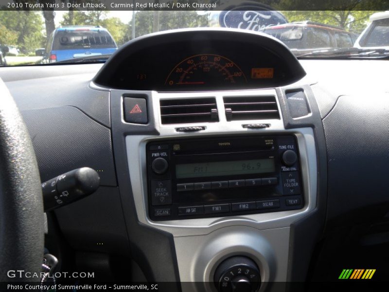 Carmine Red Metallic / Dark Charcoal 2010 Toyota Yaris 3 Door Liftback