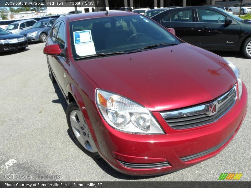 Red Jewel Tintcoat / Gray 2009 Saturn Aura XE