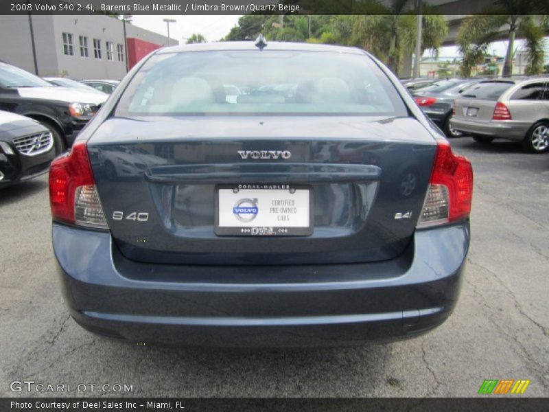 Barents Blue Metallic / Umbra Brown/Quartz Beige 2008 Volvo S40 2.4i