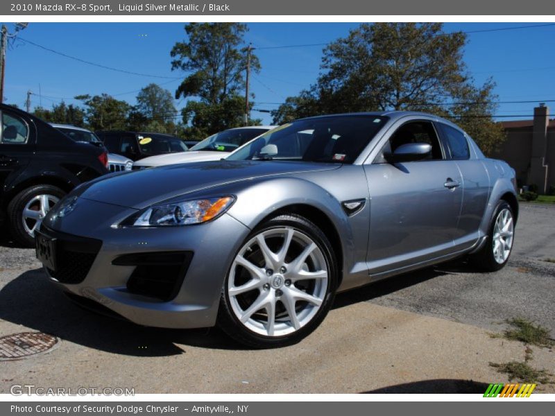 Liquid Silver Metallic / Black 2010 Mazda RX-8 Sport