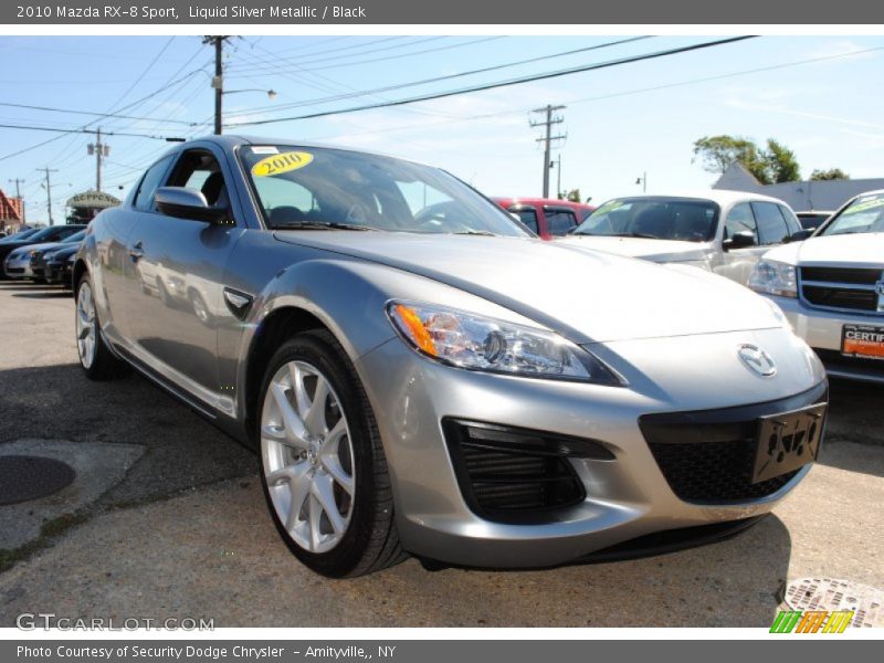 Liquid Silver Metallic / Black 2010 Mazda RX-8 Sport