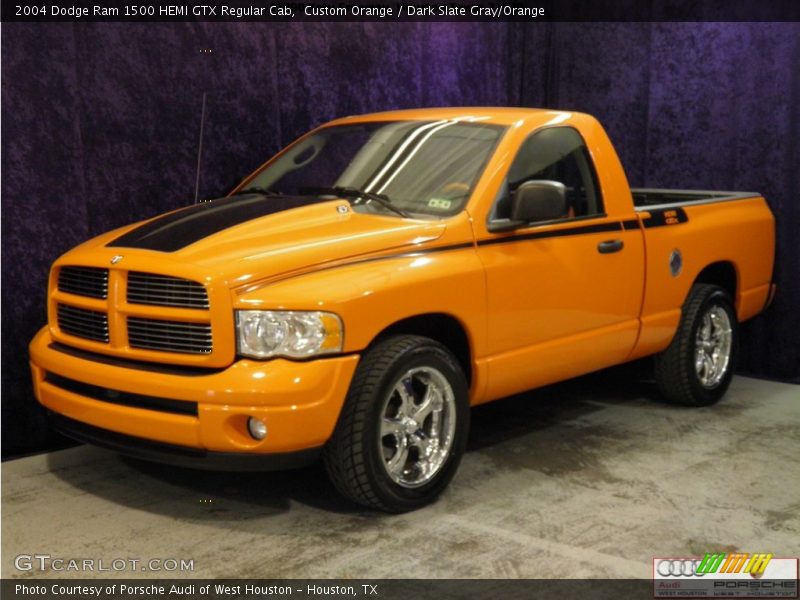 Custom Orange / Dark Slate Gray/Orange 2004 Dodge Ram 1500 HEMI GTX Regular Cab