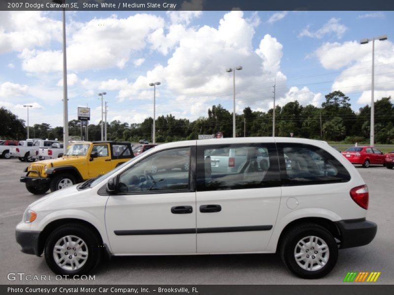 Stone White / Medium Slate Gray 2007 Dodge Caravan SE