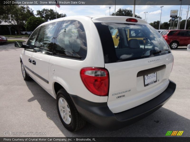 Stone White / Medium Slate Gray 2007 Dodge Caravan SE