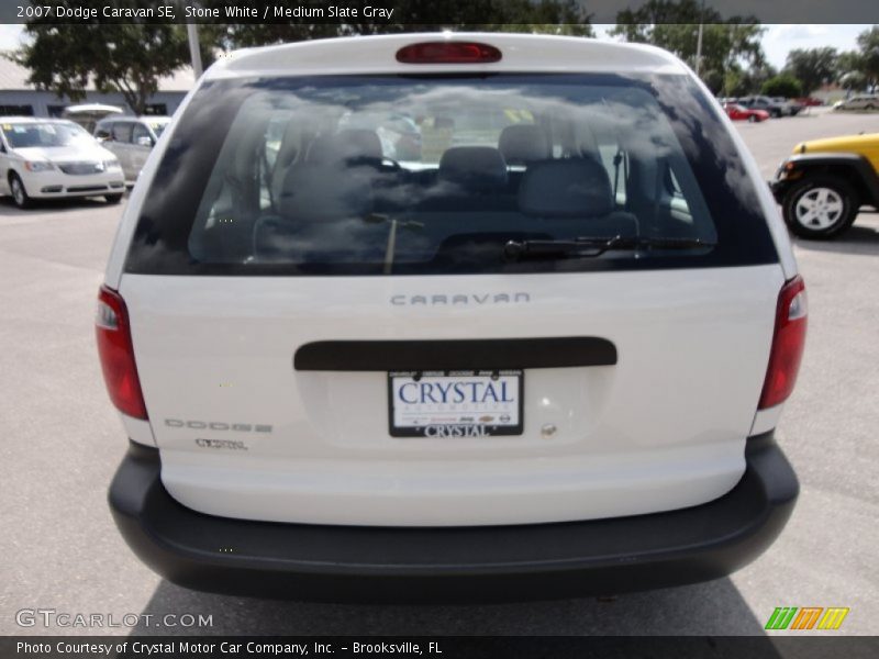 Stone White / Medium Slate Gray 2007 Dodge Caravan SE