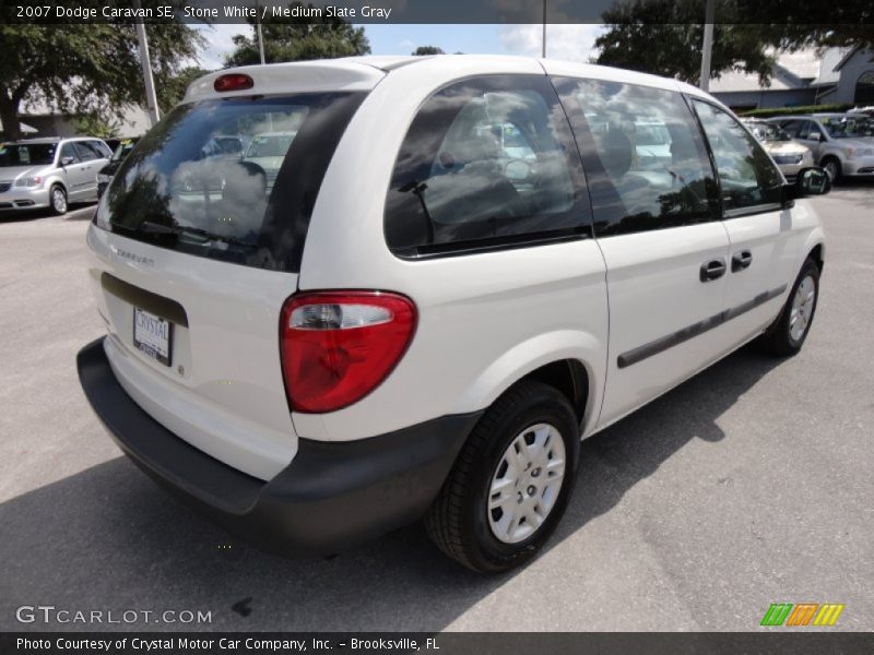 Stone White / Medium Slate Gray 2007 Dodge Caravan SE