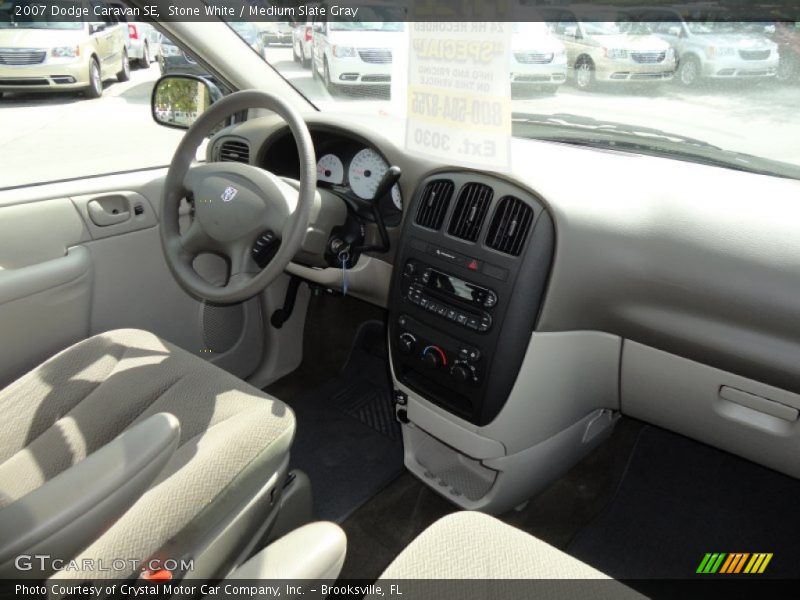 Stone White / Medium Slate Gray 2007 Dodge Caravan SE