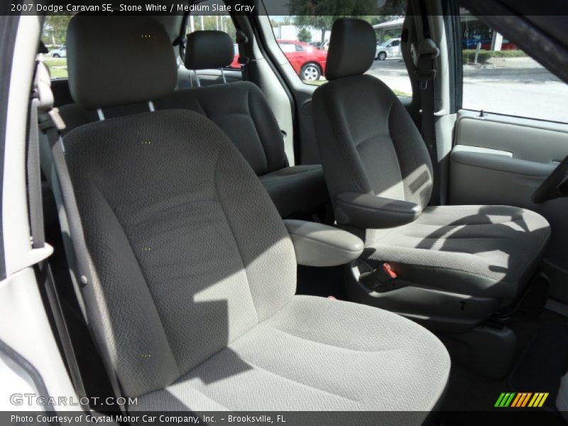 Stone White / Medium Slate Gray 2007 Dodge Caravan SE