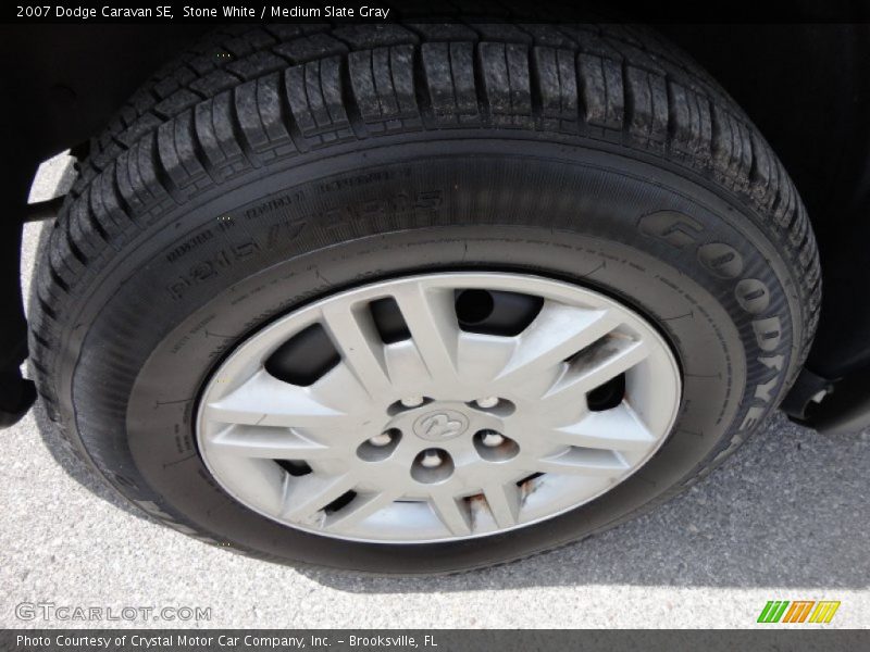 Stone White / Medium Slate Gray 2007 Dodge Caravan SE