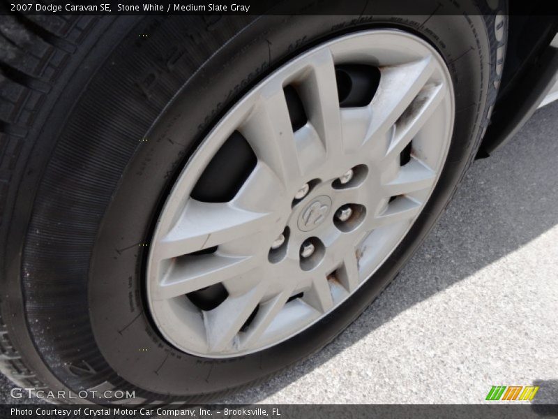 Stone White / Medium Slate Gray 2007 Dodge Caravan SE