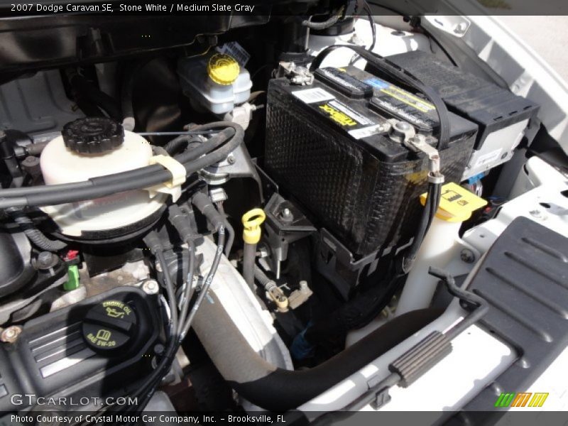 Stone White / Medium Slate Gray 2007 Dodge Caravan SE