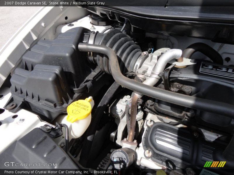 Stone White / Medium Slate Gray 2007 Dodge Caravan SE