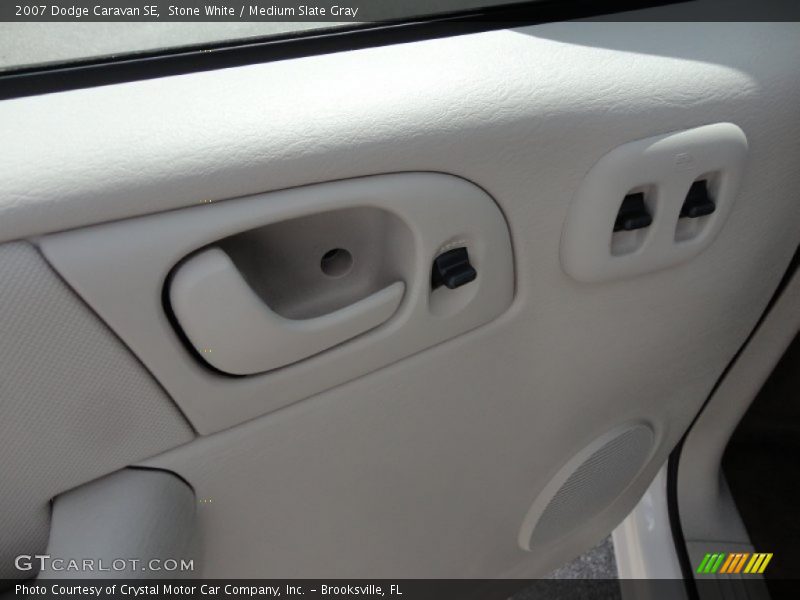 Stone White / Medium Slate Gray 2007 Dodge Caravan SE
