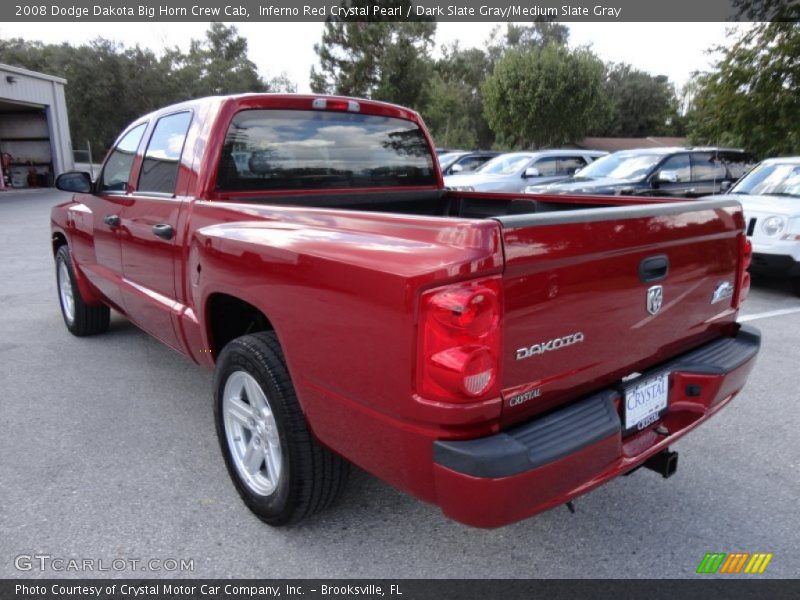 Inferno Red Crystal Pearl / Dark Slate Gray/Medium Slate Gray 2008 Dodge Dakota Big Horn Crew Cab