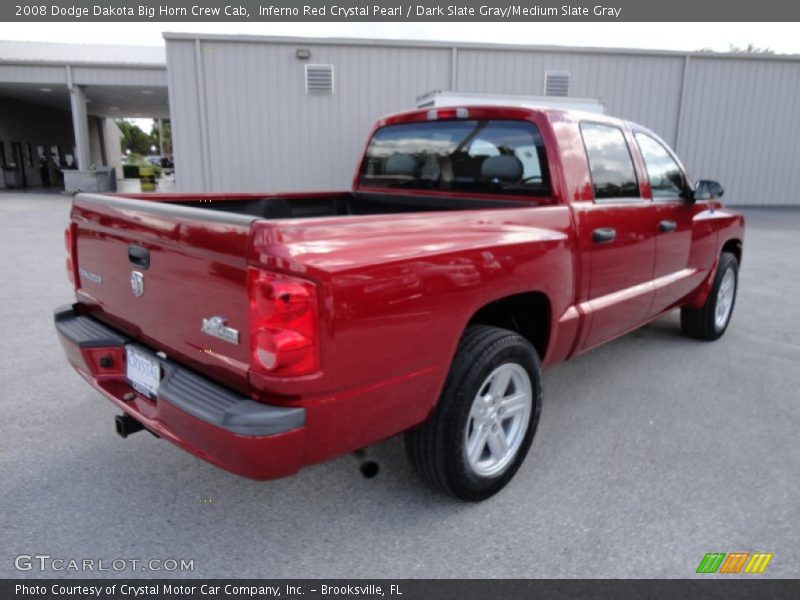 Inferno Red Crystal Pearl / Dark Slate Gray/Medium Slate Gray 2008 Dodge Dakota Big Horn Crew Cab