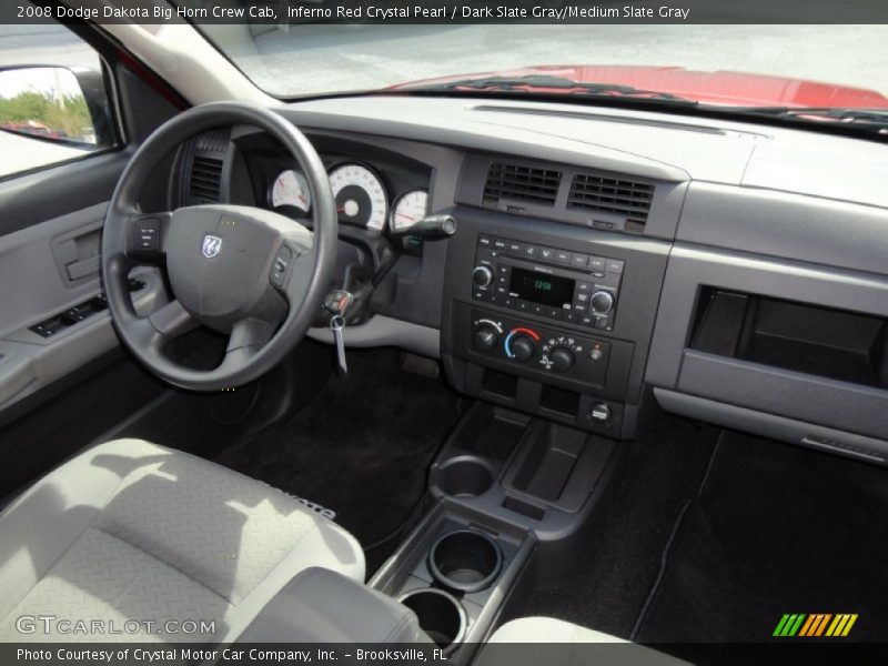 Inferno Red Crystal Pearl / Dark Slate Gray/Medium Slate Gray 2008 Dodge Dakota Big Horn Crew Cab