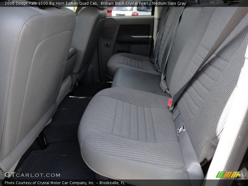 Brilliant Black Crystal Pearl / Medium Slate Gray 2008 Dodge Ram 1500 Big Horn Edition Quad Cab