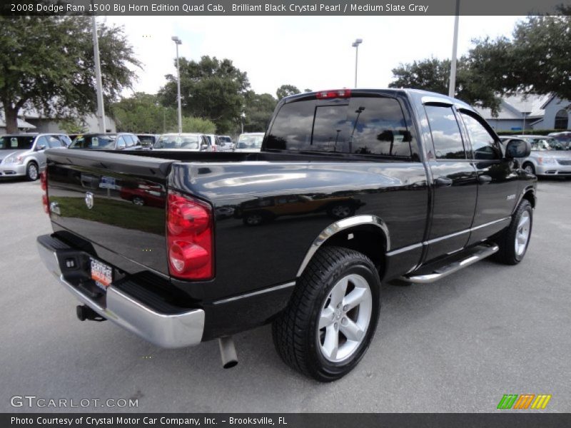 Brilliant Black Crystal Pearl / Medium Slate Gray 2008 Dodge Ram 1500 Big Horn Edition Quad Cab