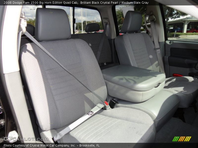 Brilliant Black Crystal Pearl / Medium Slate Gray 2008 Dodge Ram 1500 Big Horn Edition Quad Cab