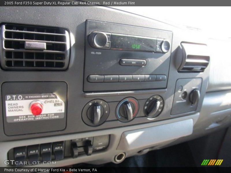 Red / Medium Flint 2005 Ford F350 Super Duty XL Regular Cab 4x4 Chassis