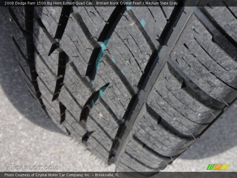 Brilliant Black Crystal Pearl / Medium Slate Gray 2008 Dodge Ram 1500 Big Horn Edition Quad Cab