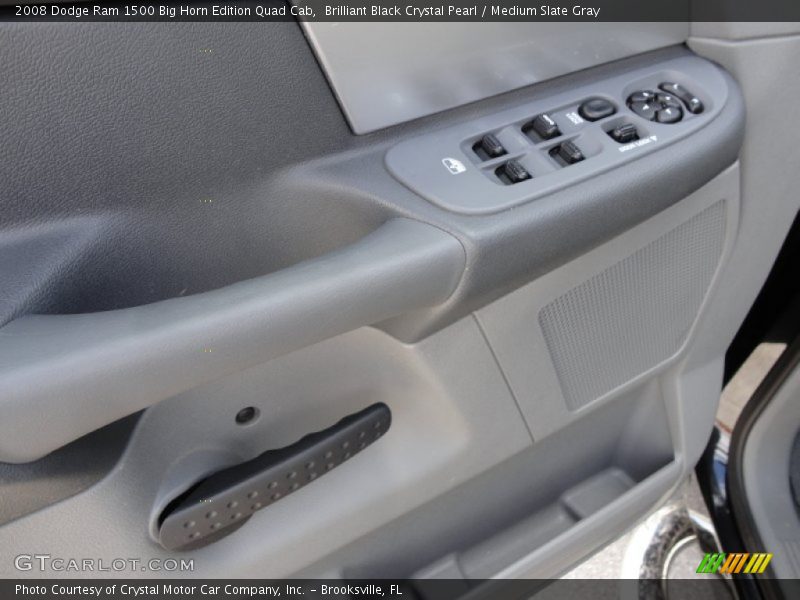 Brilliant Black Crystal Pearl / Medium Slate Gray 2008 Dodge Ram 1500 Big Horn Edition Quad Cab