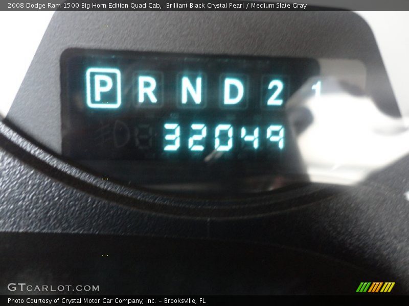 Brilliant Black Crystal Pearl / Medium Slate Gray 2008 Dodge Ram 1500 Big Horn Edition Quad Cab