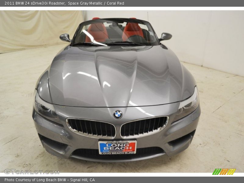 Space Gray Metallic / Coral Red 2011 BMW Z4 sDrive30i Roadster