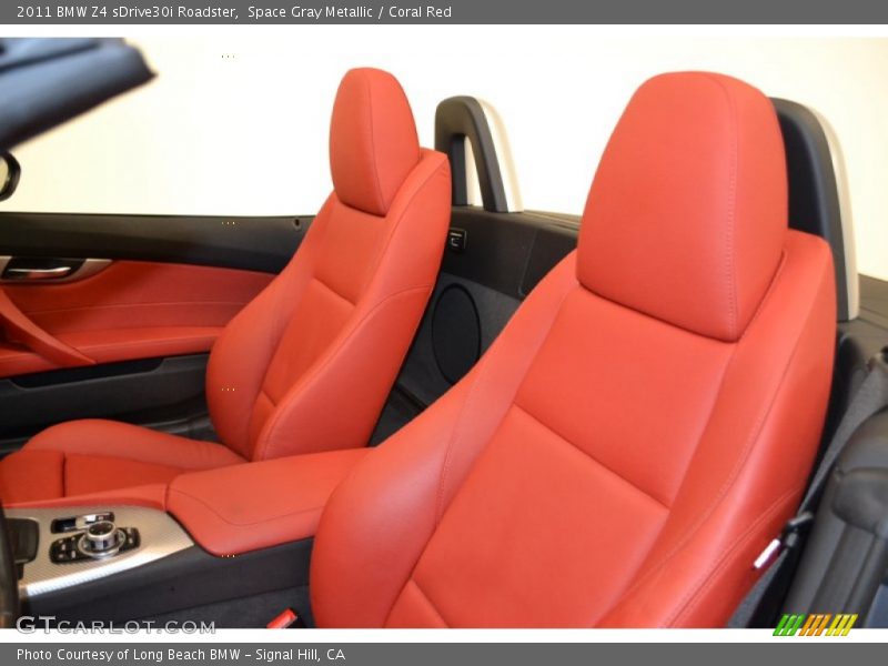 Space Gray Metallic / Coral Red 2011 BMW Z4 sDrive30i Roadster