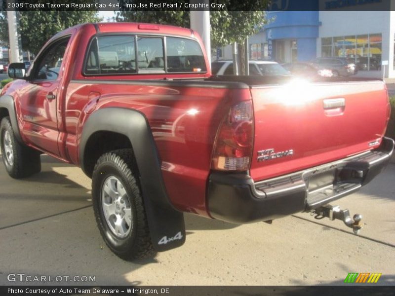 Impulse Red Pearl / Graphite Gray 2008 Toyota Tacoma Regular Cab 4x4
