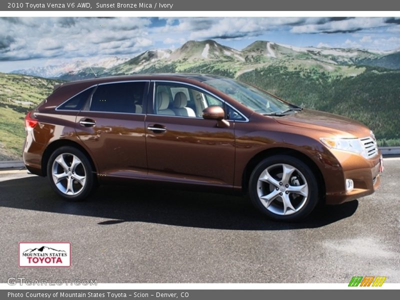 Sunset Bronze Mica / Ivory 2010 Toyota Venza V6 AWD