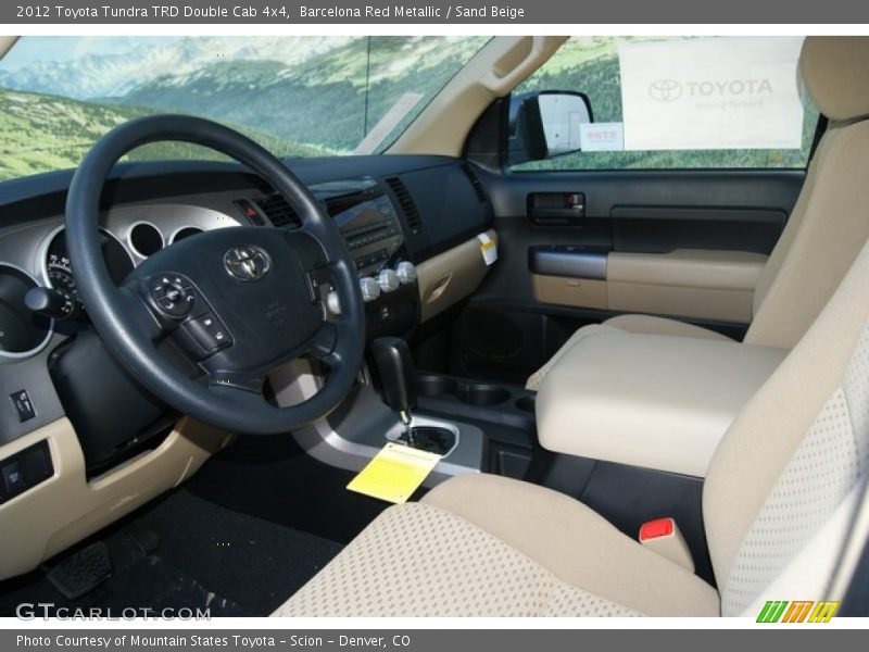  2012 Tundra TRD Double Cab 4x4 Sand Beige Interior