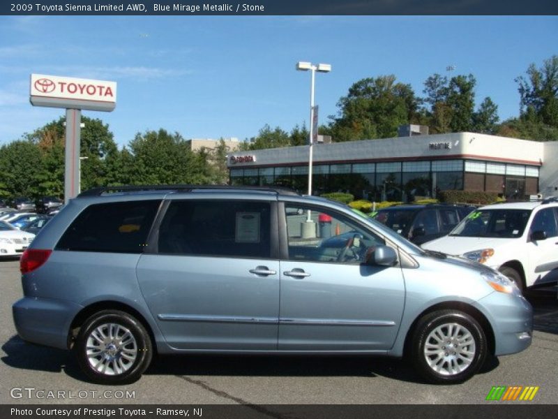 Blue Mirage Metallic / Stone 2009 Toyota Sienna Limited AWD