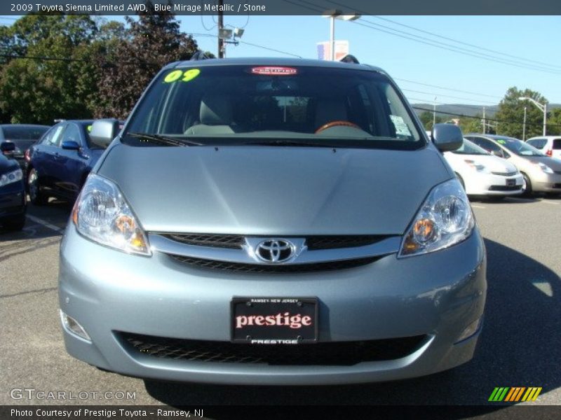 Blue Mirage Metallic / Stone 2009 Toyota Sienna Limited AWD