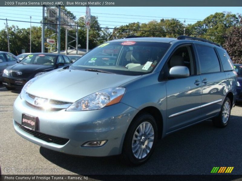 Blue Mirage Metallic / Stone 2009 Toyota Sienna Limited AWD