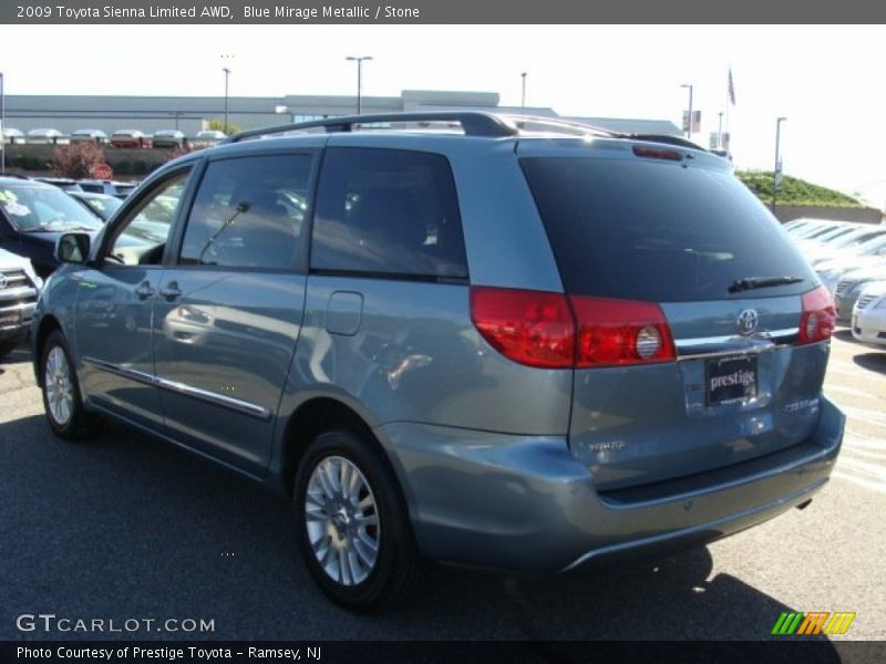 Blue Mirage Metallic / Stone 2009 Toyota Sienna Limited AWD